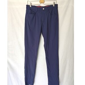 Redvanly Kent Pull-on Trouser Performance Golf Pants Blue Stretch Slim Fit M